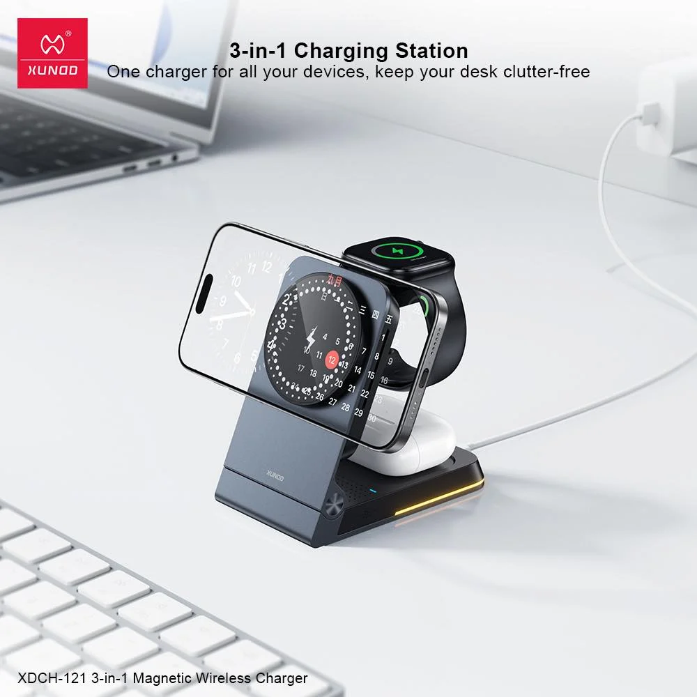 XUNDD XDCH-121 3-in-1 Magnetic Wireless Charger XUNDD XDCH-121 3-in-1 Magnetic Wireless Charger