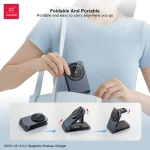 XUNDD XDCH-121 3-in-1 Magnetic Wireless Charger (Foldable & Night Light) - Image 3