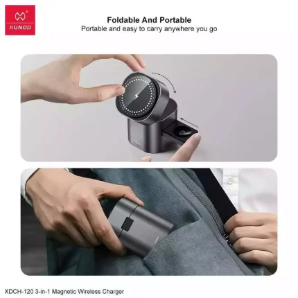 XUNDD XDCH-120 3-in-1 Magnetic Wireless Charger Stand