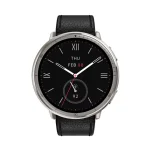 Amazfit Active 2 (Round) Premium Version Black Amoled GPS Bluetooth Calling Smart Watch with Leather + Silicone Strap