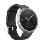 Amazfit Active 2 (Round) Premium Version Black Amoled GPS Bluetooth Calling Smart Watch with Leather + Silicone Strap - Image 3