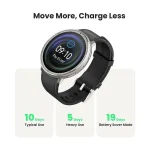 Amazfit Active 2 (Round) Premium Version Black Amoled GPS Bluetooth Calling Smart Watch with Leather + Silicone Strap - Image 4
